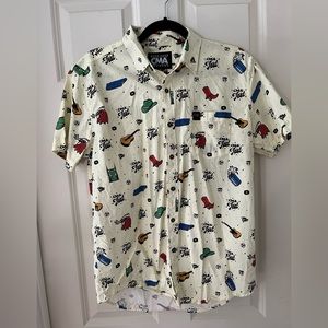 CMA Fest Button Shirt (Cowboy, Country Music, Guitar), size M